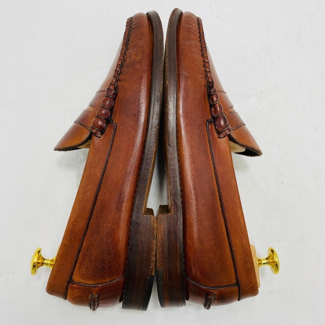 FLORSHEIM ローファー レザー シボ革 7 ブラウン メンズ