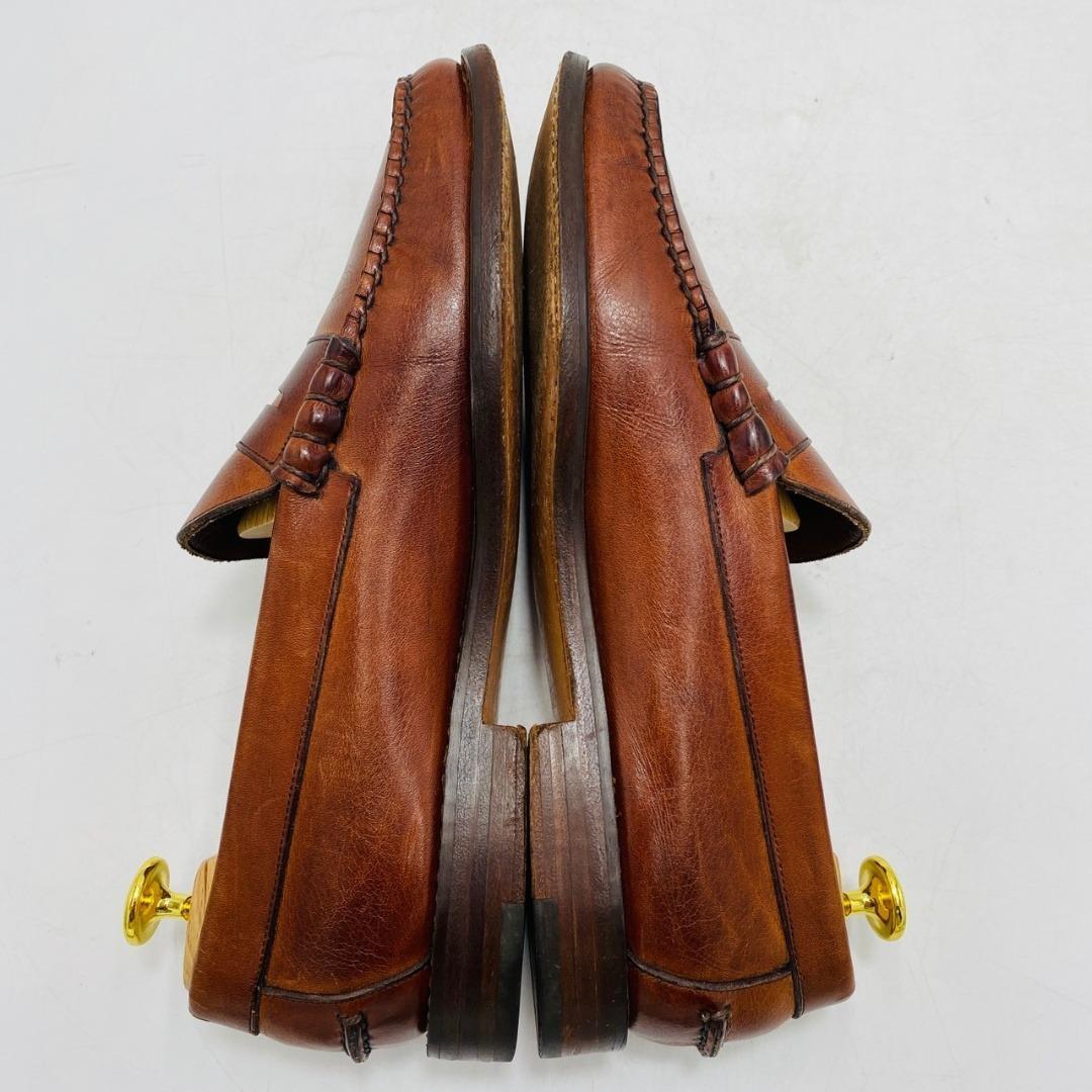 FLORSHEIM ローファー レザー シボ革 7 ブラウン メンズ