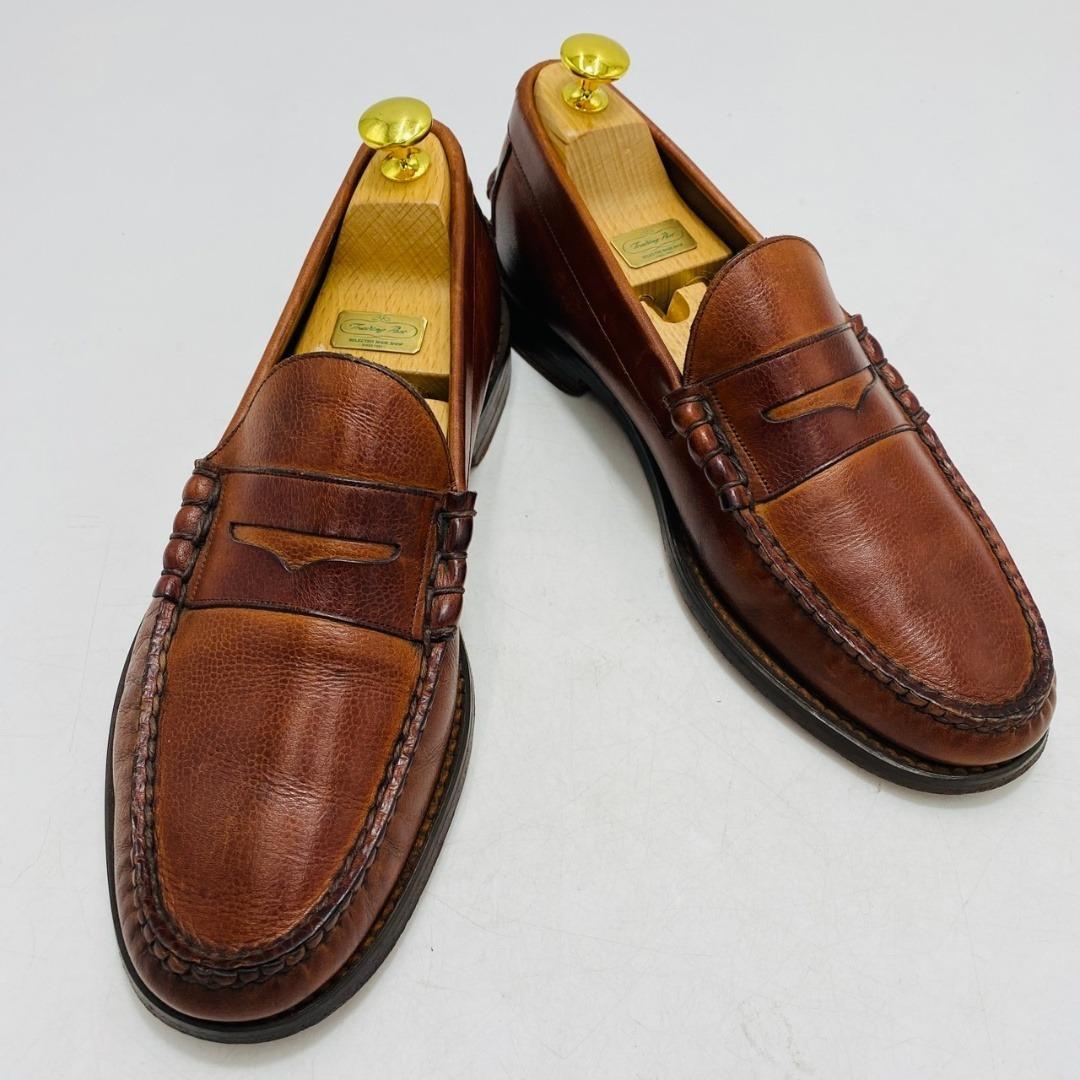 FLORSHEIM ローファー レザー シボ革 7 ブラウン メンズ