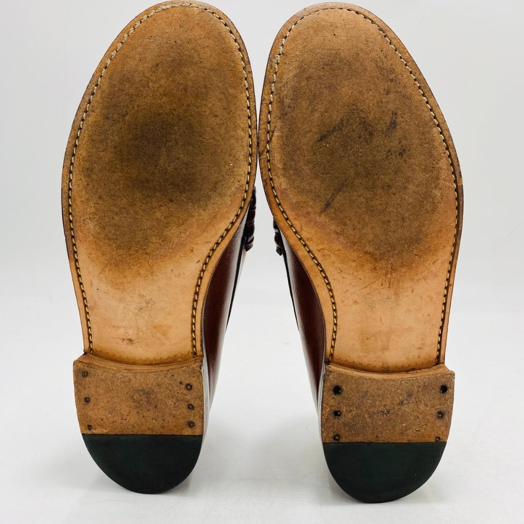 FLORSHEIM ローファー レザー シボ革 7 ブラウン メンズ