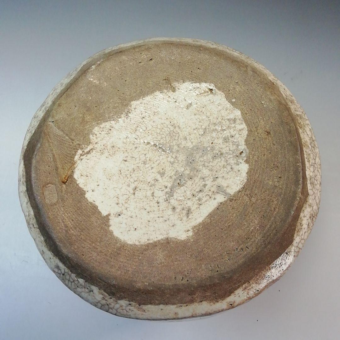 Ｓ７８３　水指　『織部釉』『山口錠鐵造』　共箱　茶道具