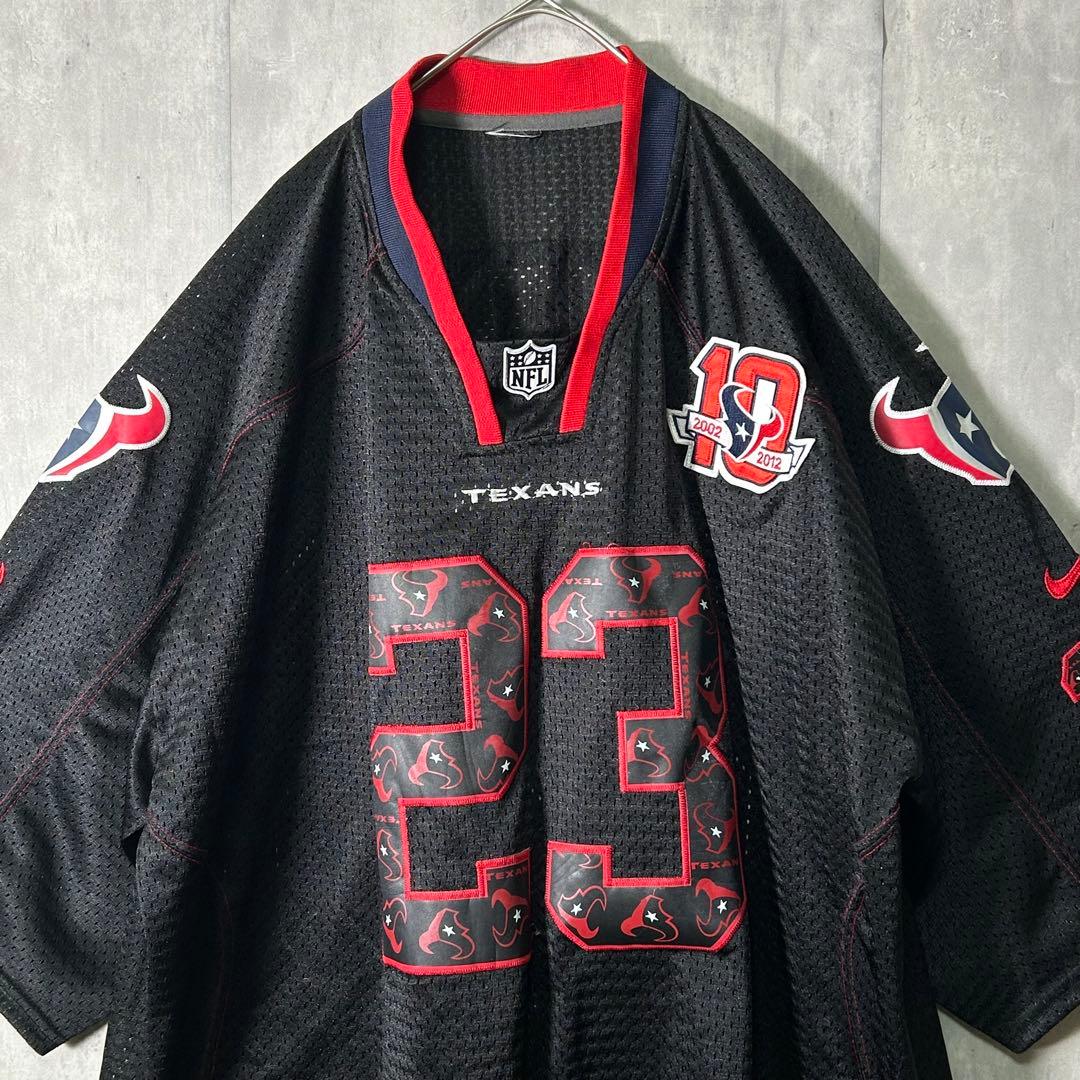 希少 NIKE NFL Texans 10周年記念 限定 ゲームシャツ メッシュ