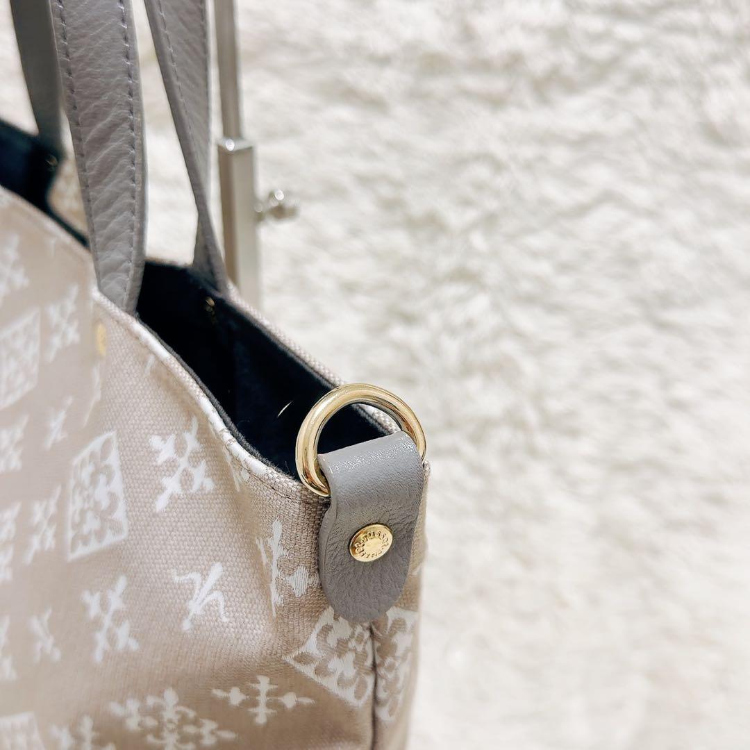 極美品✨ラシット　2wayショルダートートバッグ　コットンジャガード　モノグラム