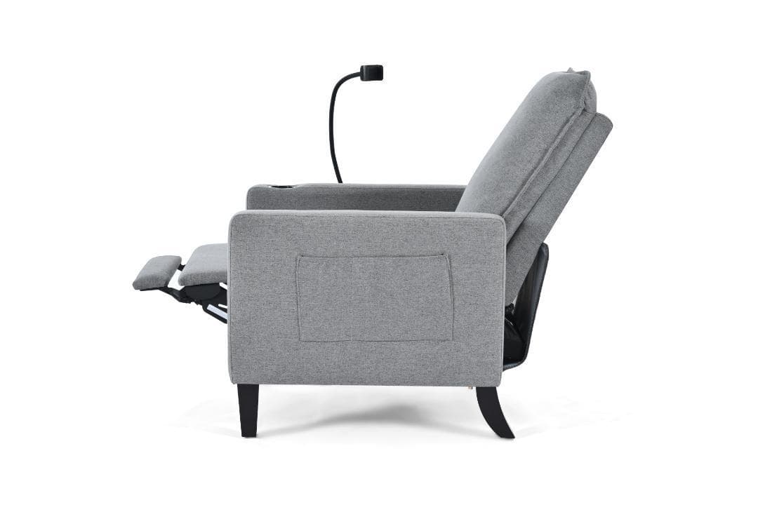 リクライニングソファ リクライニングチェア スマホホルダー カップホルダー付き