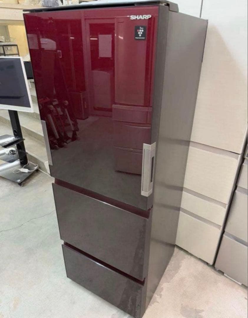2018年製 356L シャープ 3ドア冷凍冷蔵庫 SJ-GW36D-R