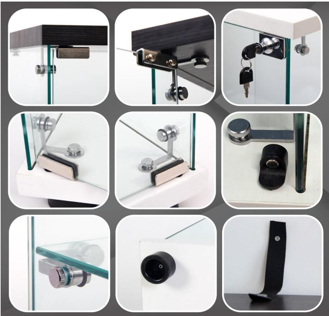 【新品未使用】ガラスコレクションケース｜3段ワイドホワイトショーケース