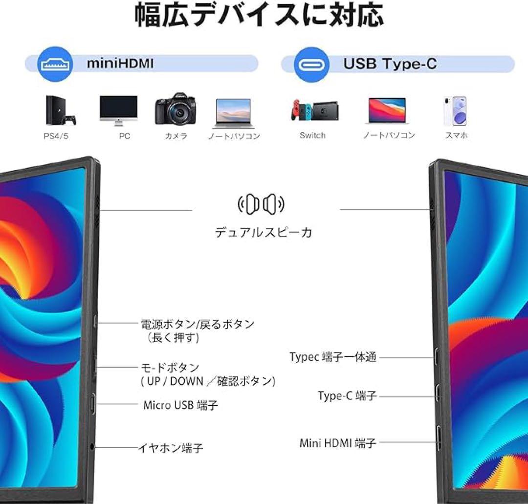 【新品】モバイルモニター ディスプレイ 10.5インチ 薄型 超軽量250g