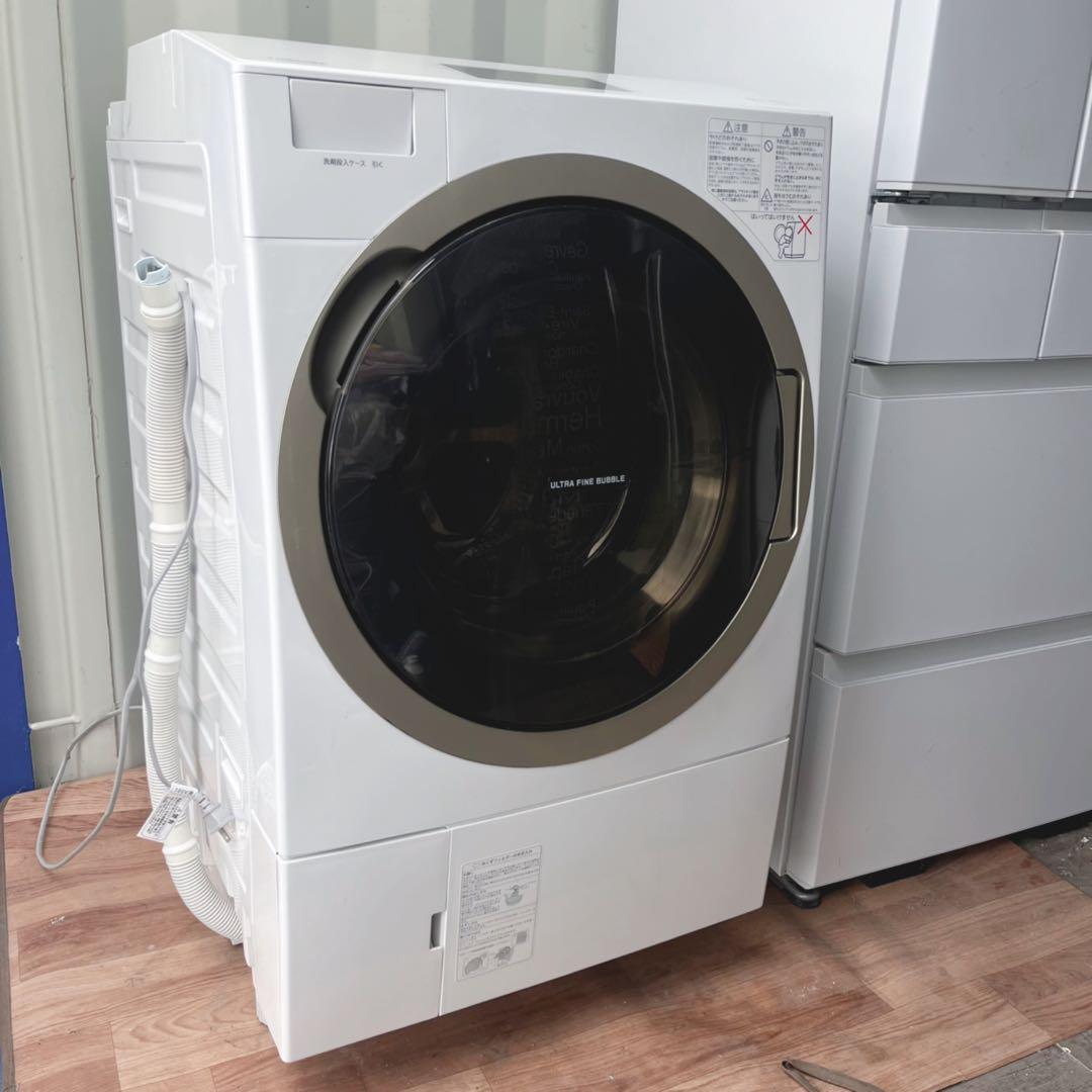 取付無料！東芝ザブーン熱乾燥搭載！液晶タッチパネルドラム式洗濯機！