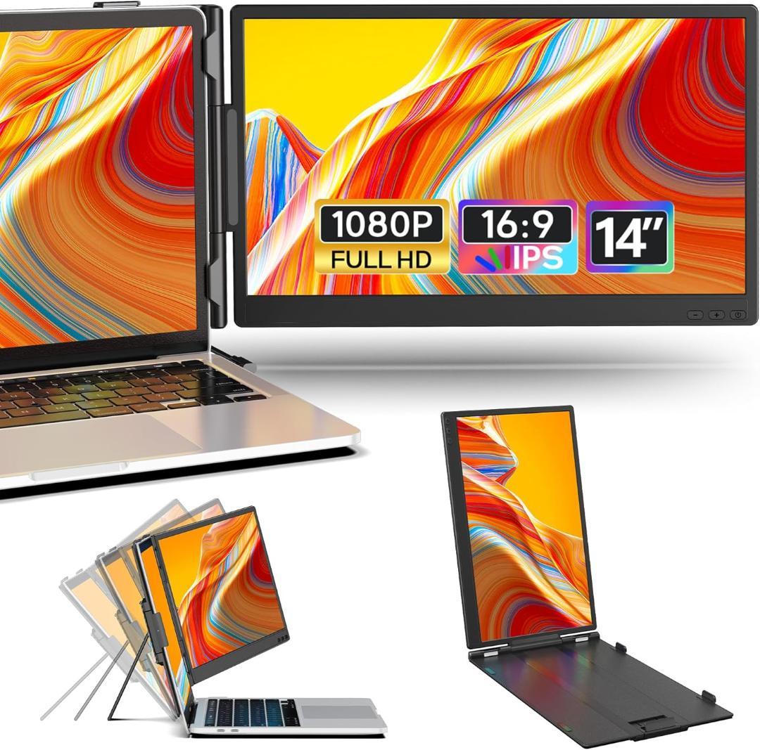 デュアルモニター 14インチ IPS ポータブルノートPC デュアルディスプレイ