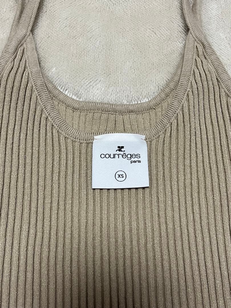 courreges クレージュ リブニット キャミソール