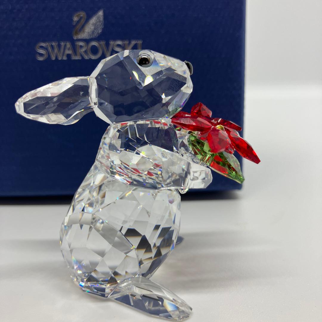 SWAROVSKI スワロフスキー うさぎ ローズ 置物 動物 クリスタル