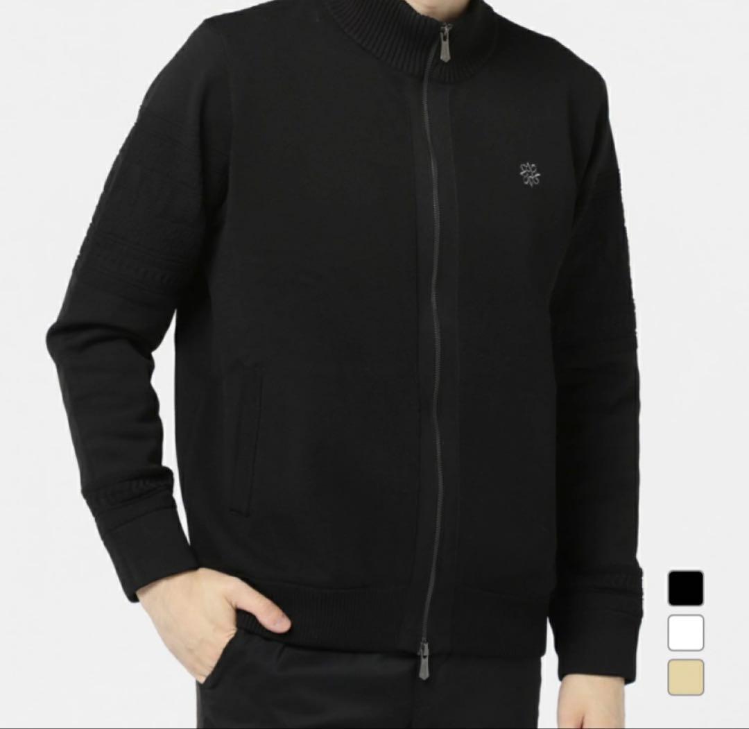 美品　セントアンドリュース　天竺裏地付きニットブルゾン