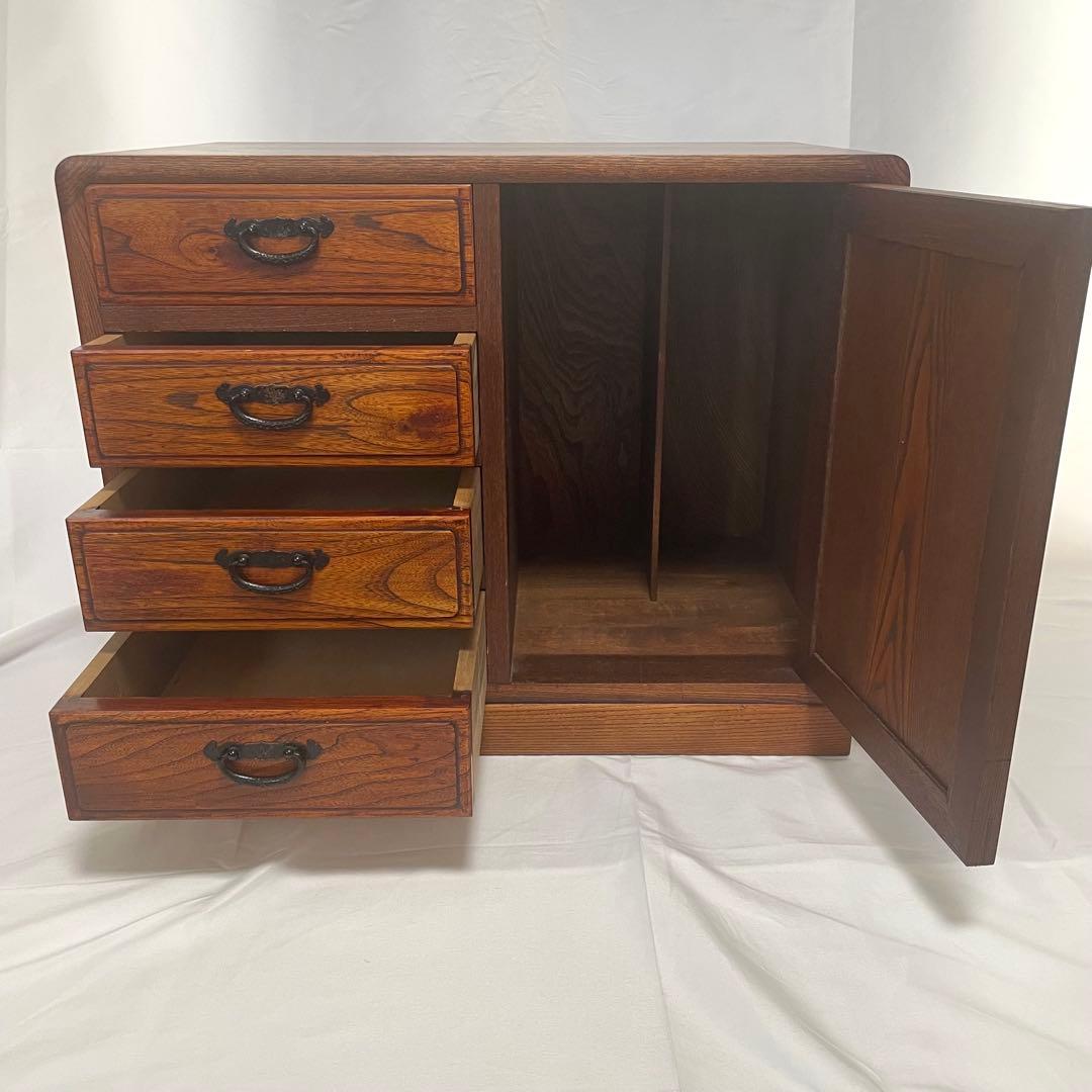 松本伝統指物工芸家具 テレビ台 開戸 拭うるし・ぬり　レトロ　松本伝統家具