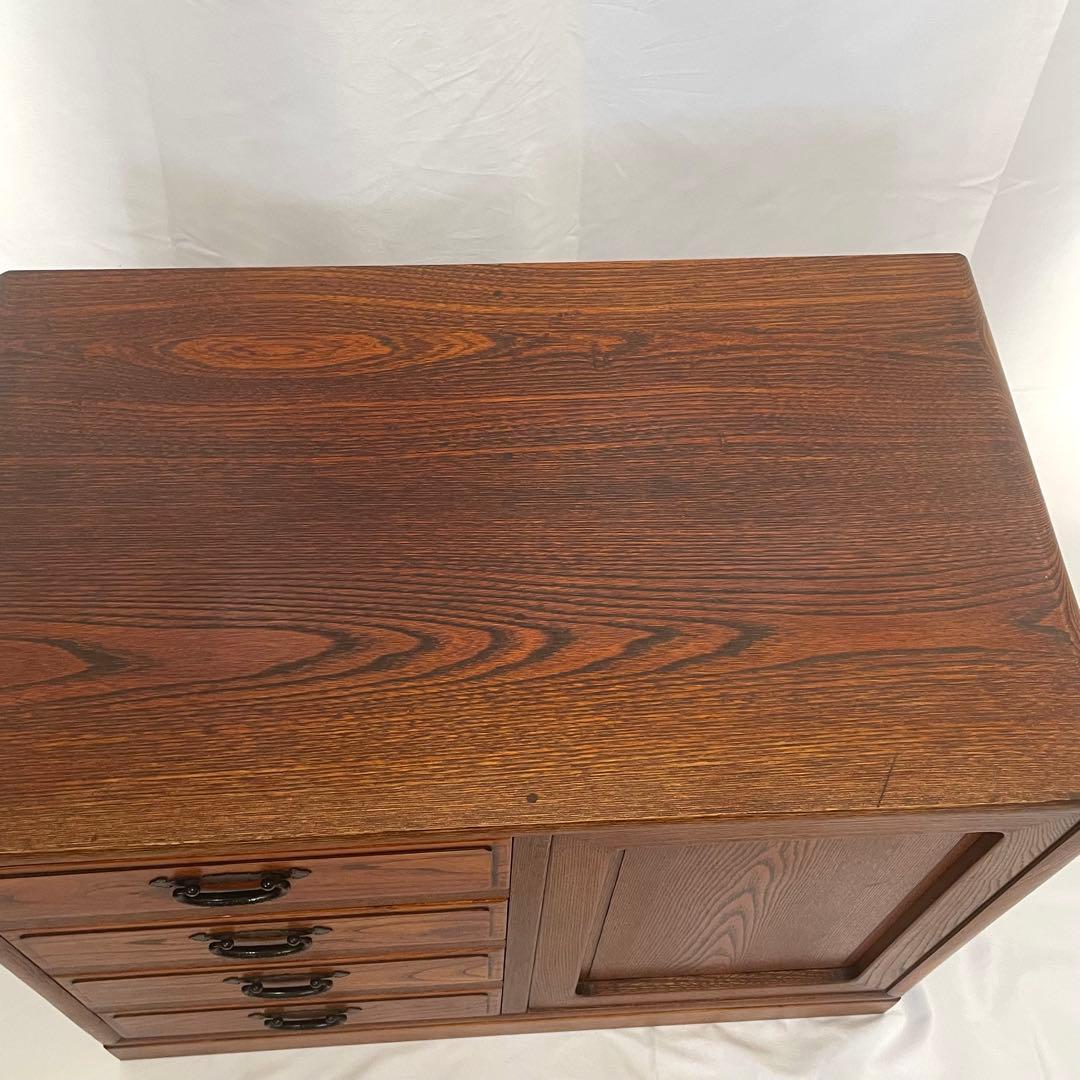 松本伝統指物工芸家具 テレビ台 開戸 拭うるし・ぬり　レトロ　松本伝統家具