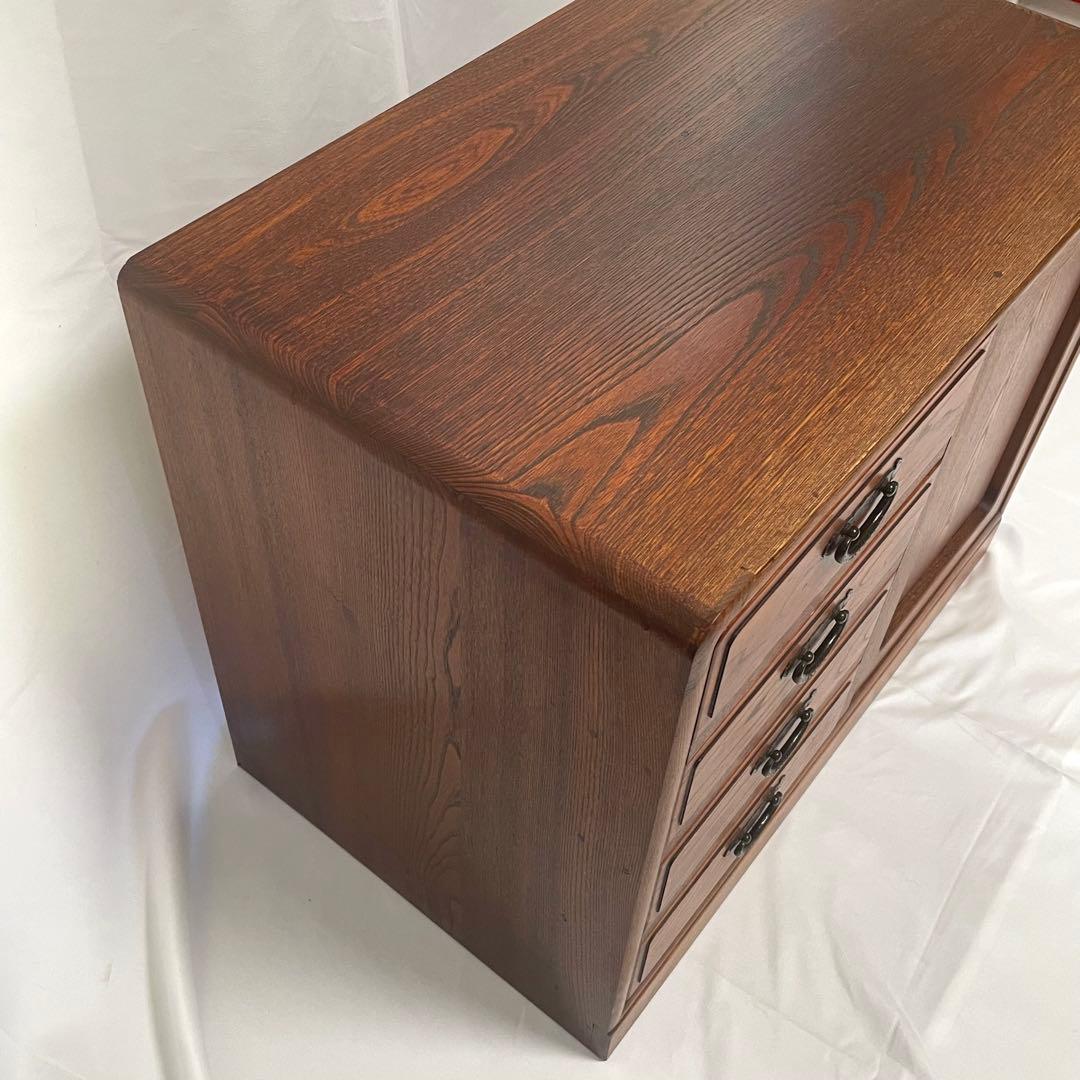 松本伝統指物工芸家具 テレビ台 開戸 拭うるし・ぬり　レトロ　松本伝統家具