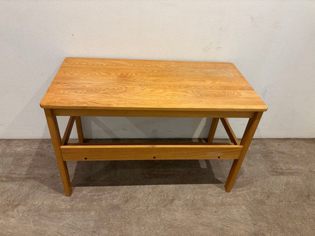 ☘️セール⭐️美品⭐️上置き棚付き⭐️廃盤希少⭐️オーク無垢材デスク 引出・足元棚付⭐️無印