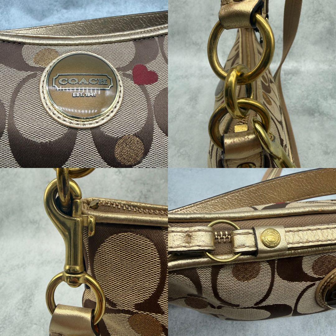 【良品】COACH コーチ ショルダーバッグ 2way キャンバス クロスボディ