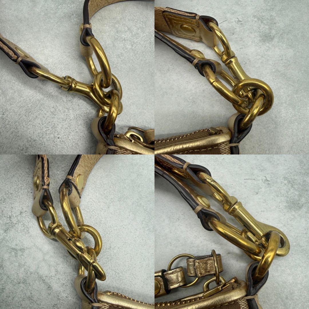 【良品】COACH コーチ ショルダーバッグ 2way キャンバス クロスボディ