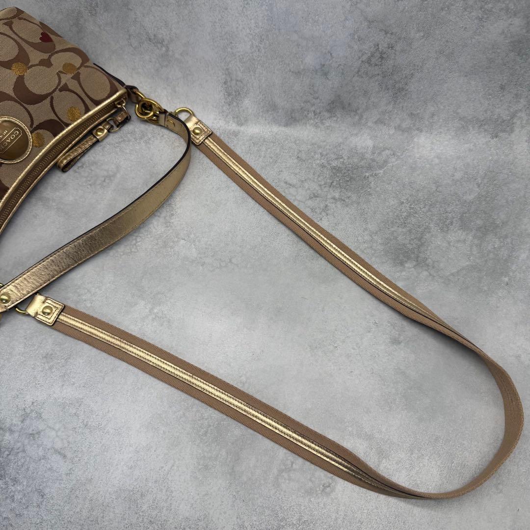 【良品】COACH コーチ ショルダーバッグ 2way キャンバス クロスボディ