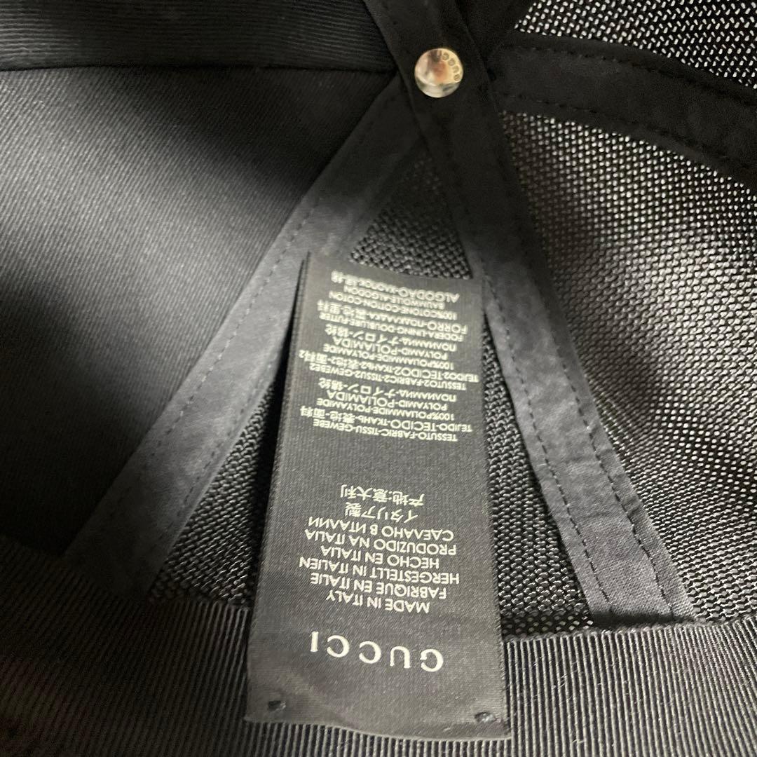 GUCCI ブラック メッシュキャップ