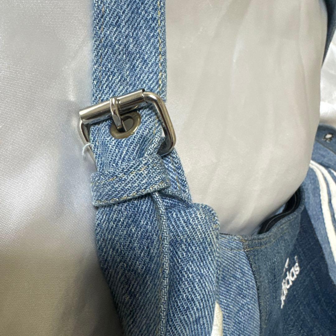 レア　adidas アディダス　リメイクバッグ　再構築　Y2K デニム