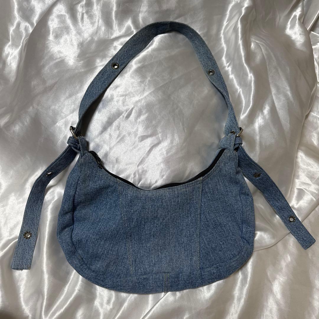 レア　adidas アディダス　リメイクバッグ　再構築　Y2K デニム