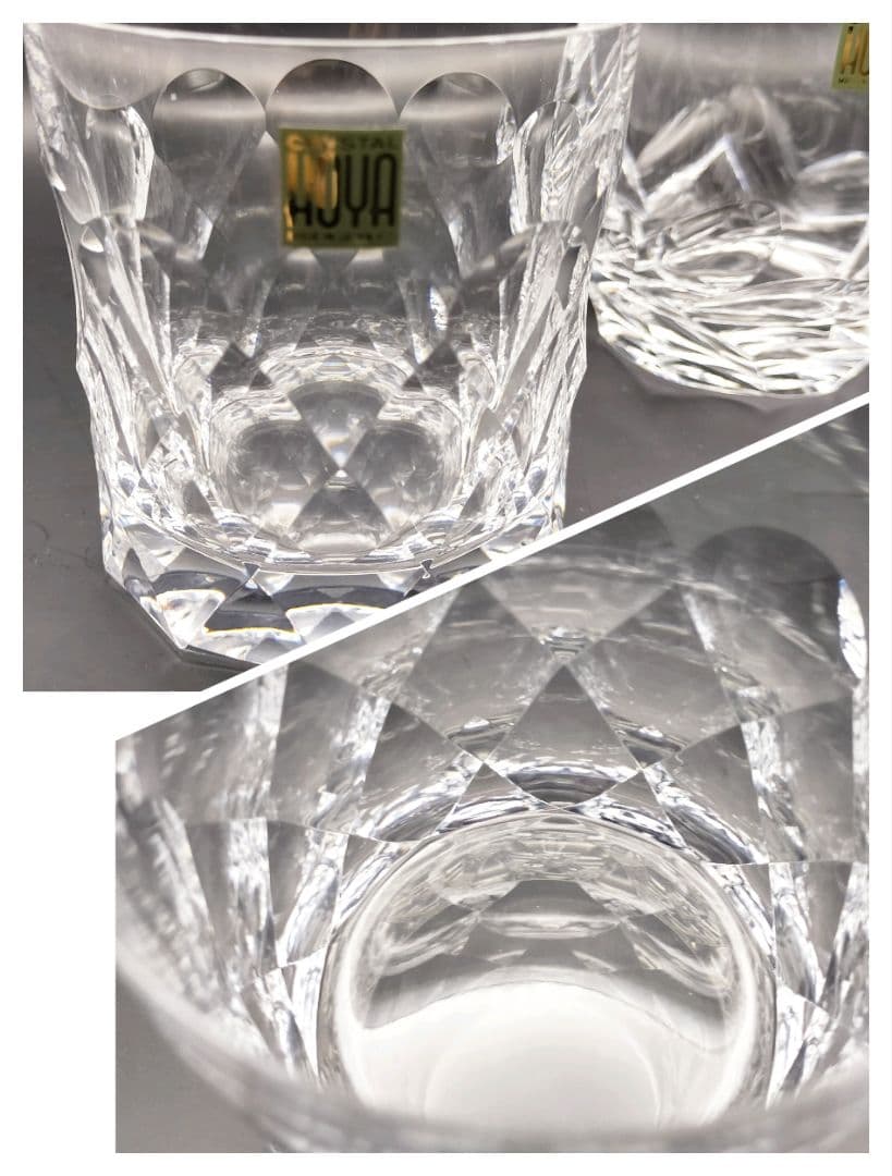 希少☆佐々文夫 HOYA ホヤクリスタル ロックグラス（切子、江戸切子、薩摩切子