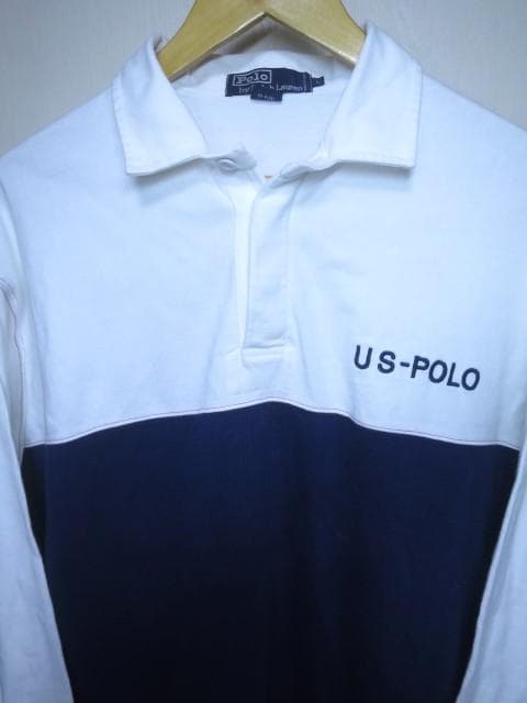 実寸 XL 90s ラルフローレン RL-93 CP ラガーシャツ