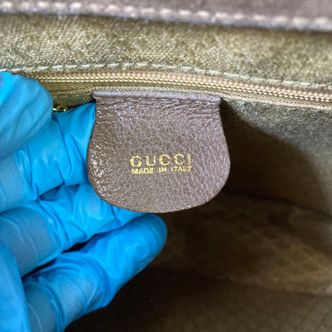 [希少] GUCCI オールドグッチ ボディバッグ ホースビット ブラウン