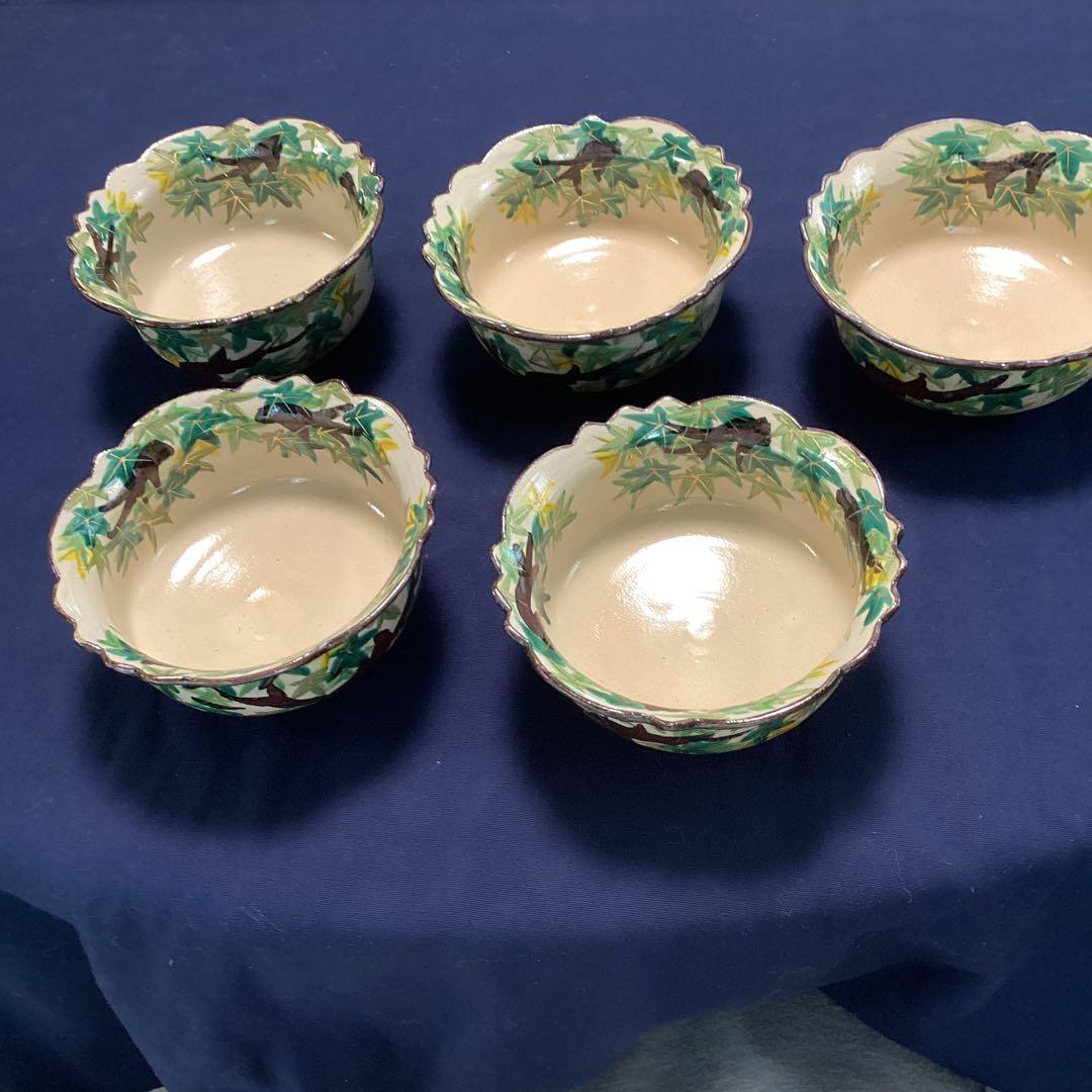 京焼乾山写新緑紅葉向付10客　　新品未使用　　京料理