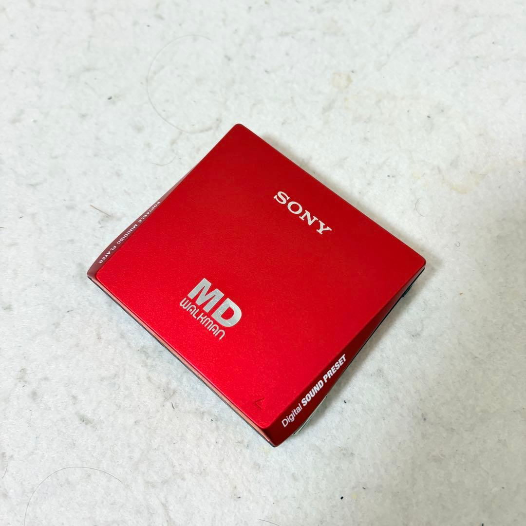 SONY MZ-E75 MD WALKMAN ウォークマン 赤 レッド 動作品