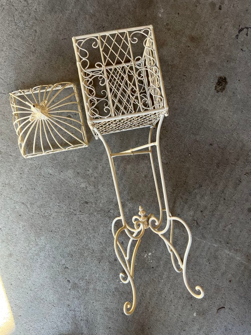 ま*こ様 アンティークショップ購入　ガーデニング スタンド 鳥かご インテリア