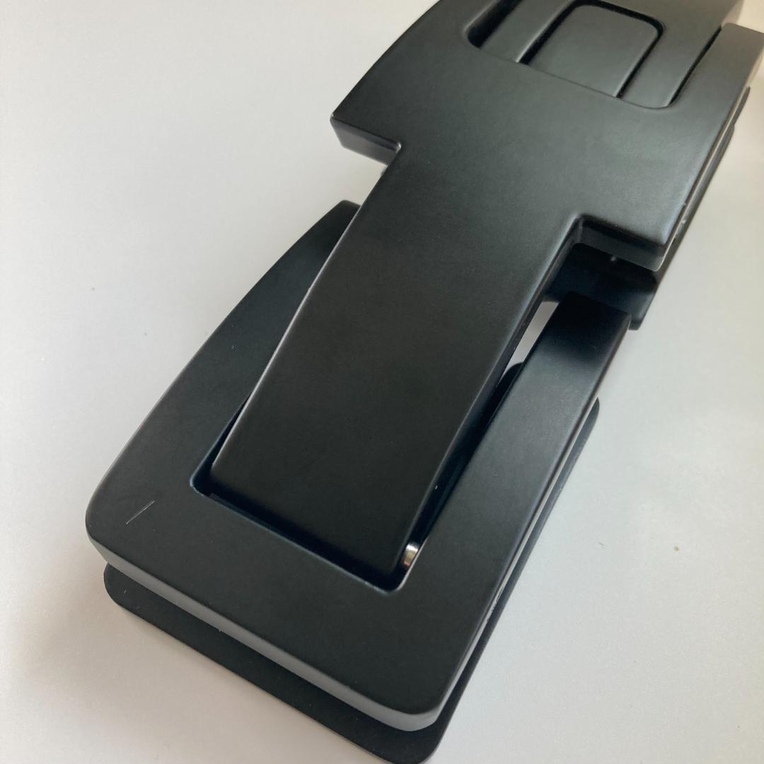 訳あり パワーベルト レバーアクション 本革 グレー×マット黒 ワンタッチ可変式