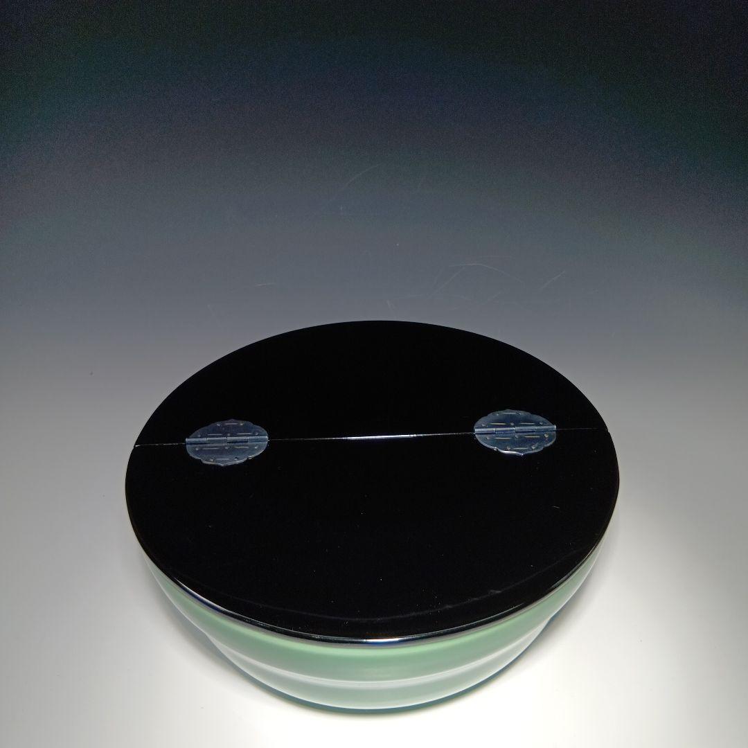 最後値下げ茶道具　青磁平水指　蒔絵蓋　紙箱