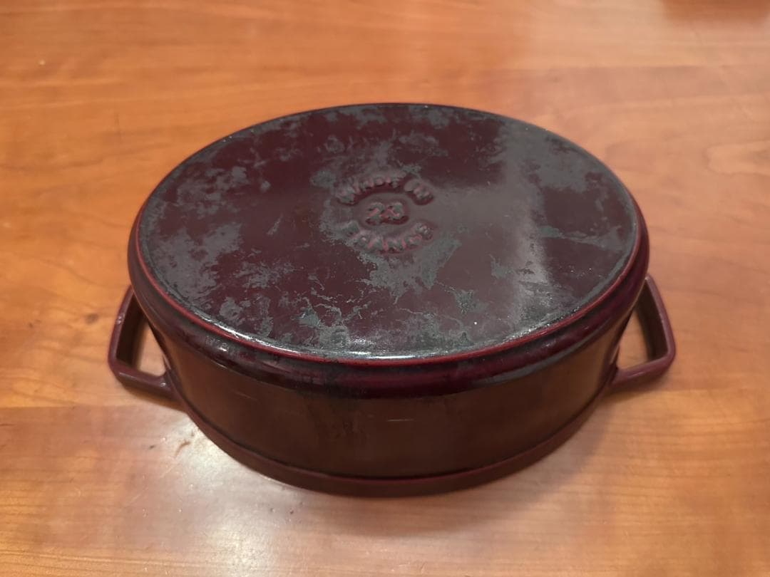 【美品】ストウブ ピコ・ココット オーバル 23cm グレナディンレッド