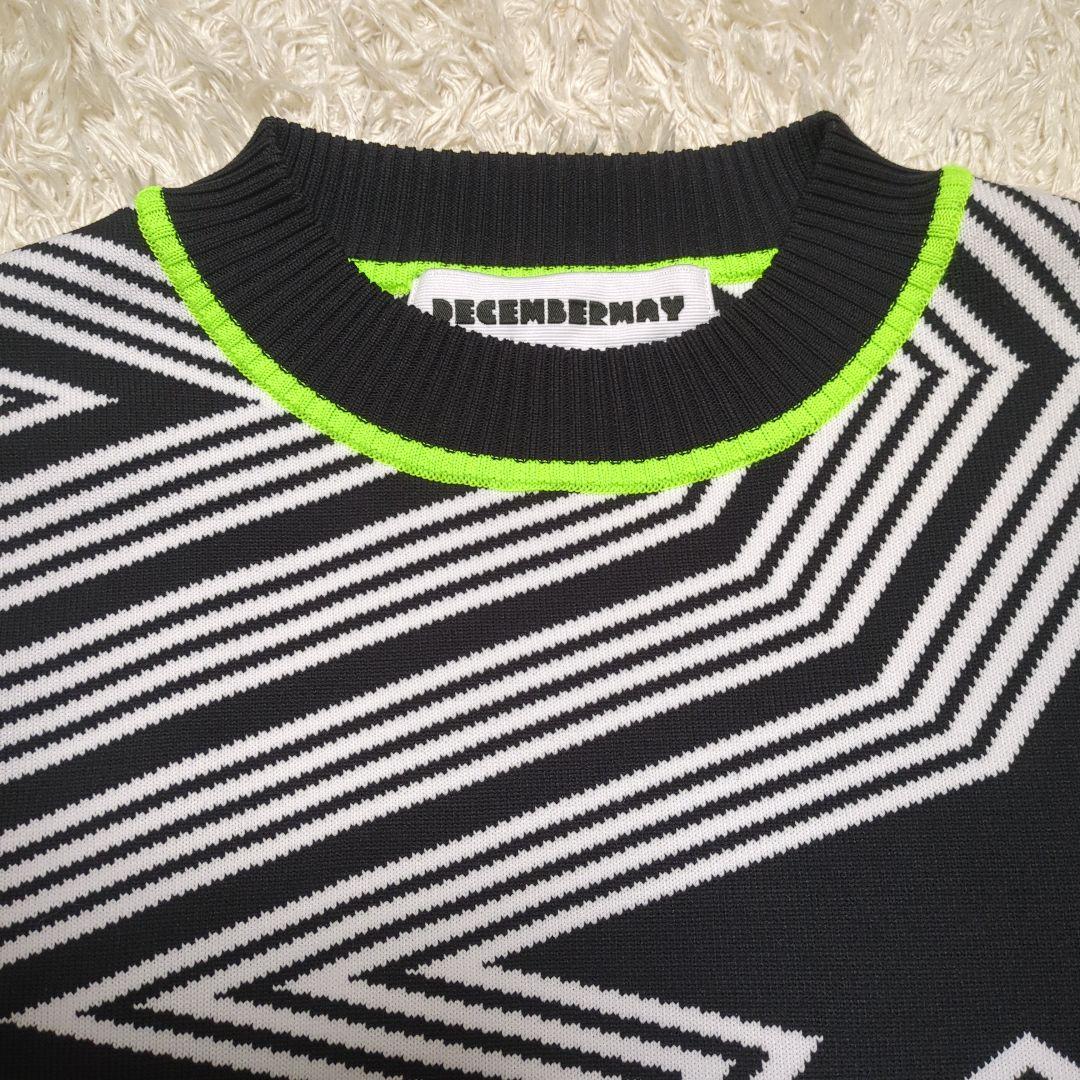 【美品】ディセンバーメイ ゴルフ ニット メンズ 総柄 M