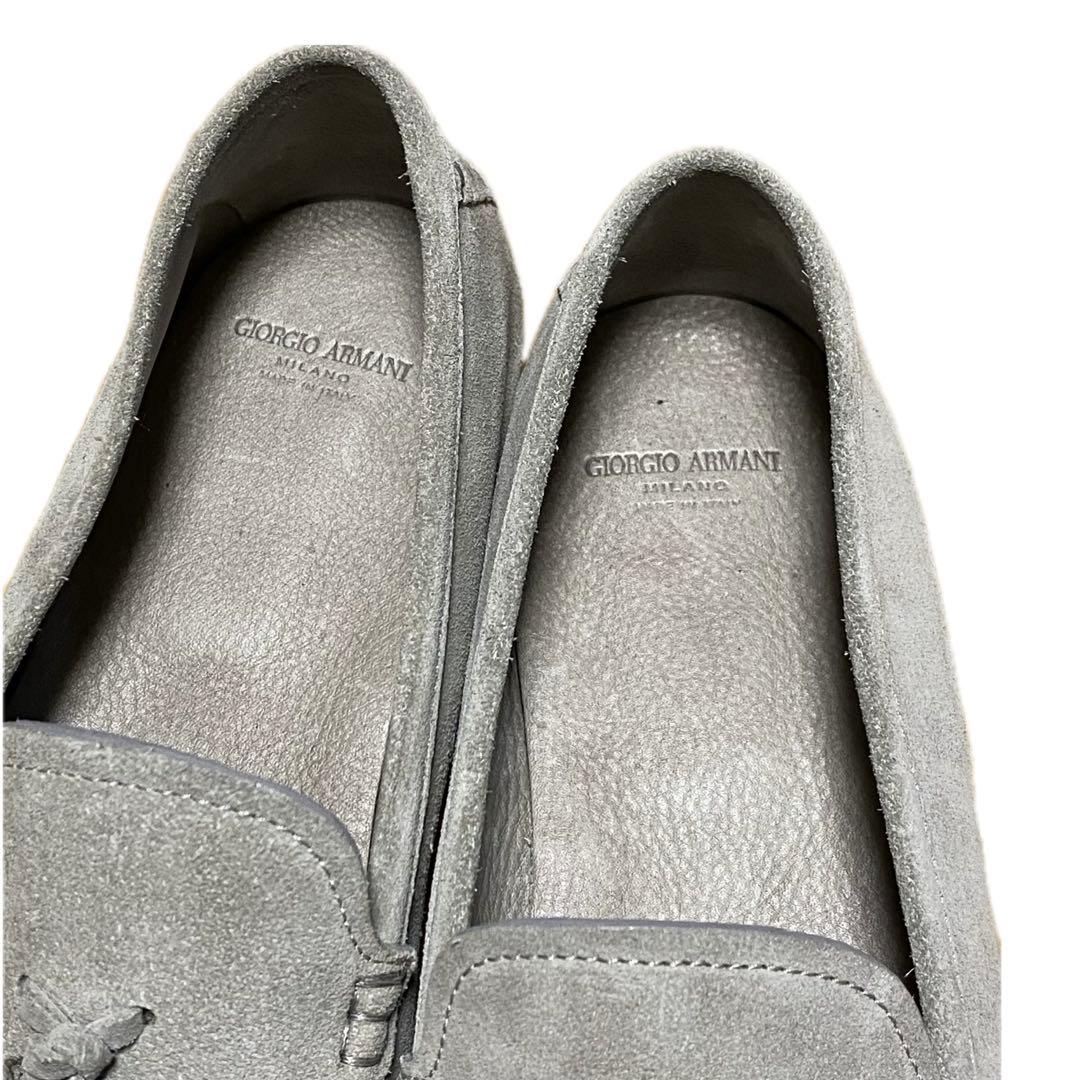 Giorgio Armani ジョルジオ アルマーニ タッセルローファー グレー