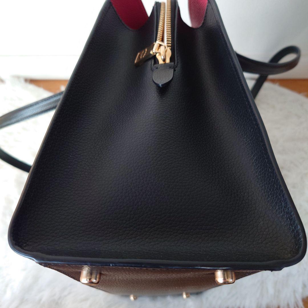 ✨極美品✨COACH 黒 レザー トートショルダーバック通勤 C4078