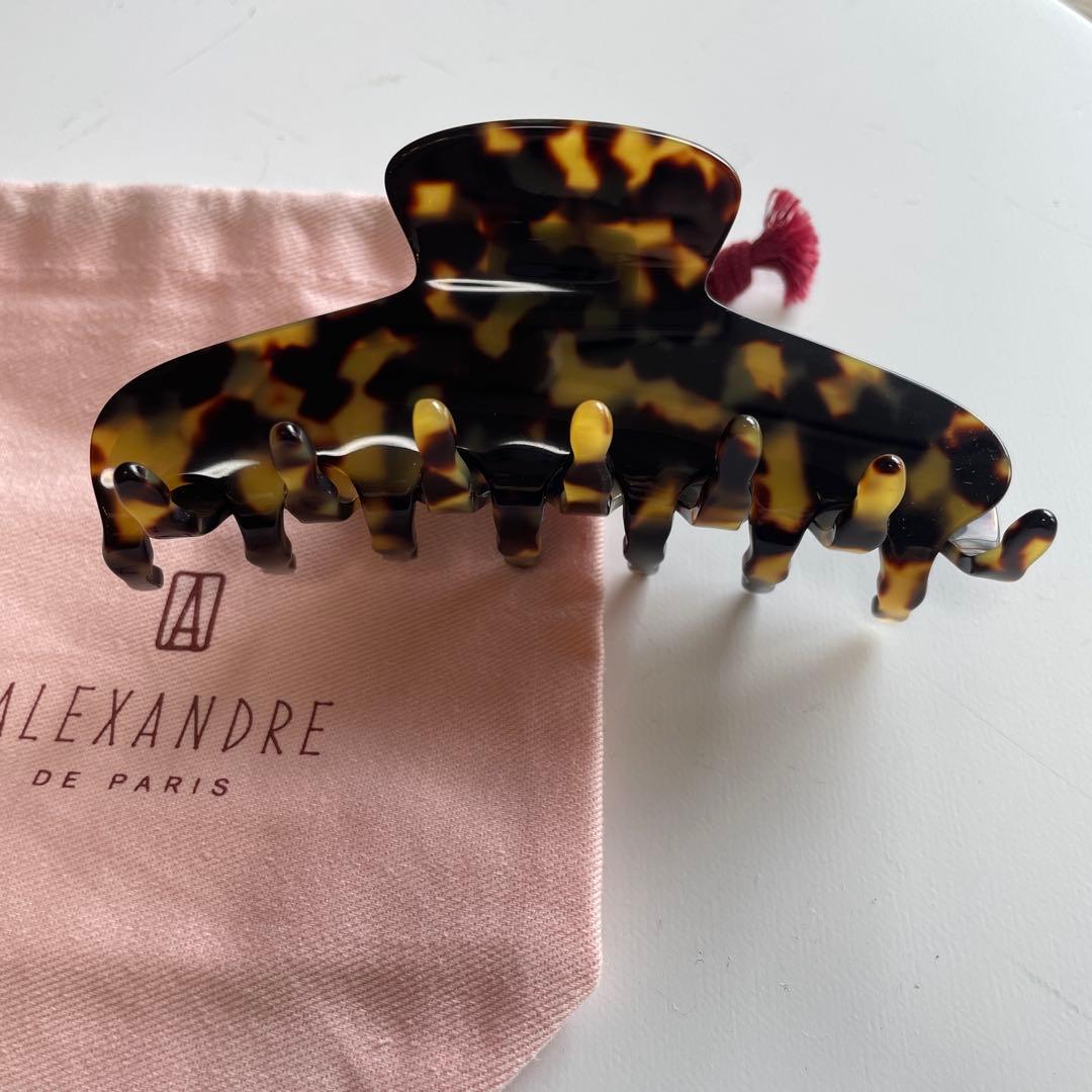美品　L べっ甲 ALEXANDRE DE PARIS ヘアクリップ　アレク