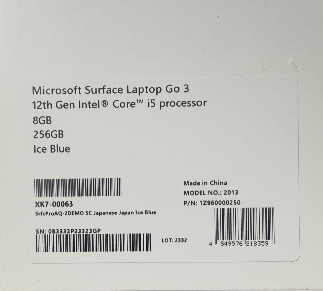 Microsoft Surface Laptop Go 3 マイクロソフト