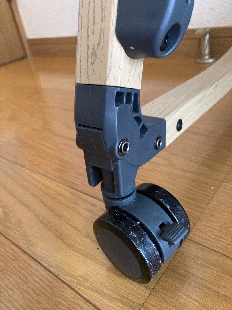 美品AORTD ポータブルベビーベッド HZDMJ グレー 星柄マットレス付き