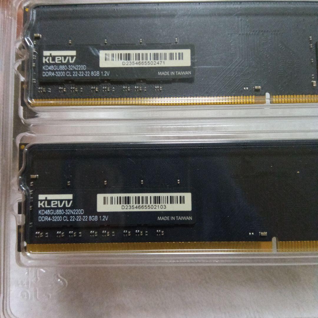 KLEVV DDR4 3200 16gb(8gb×2) メモリ