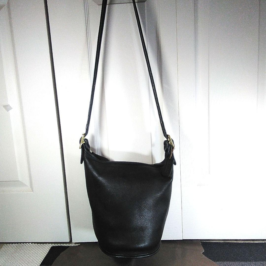 ❮USA製❯オールドCOACHレザーバケット型ショルダーバッグ