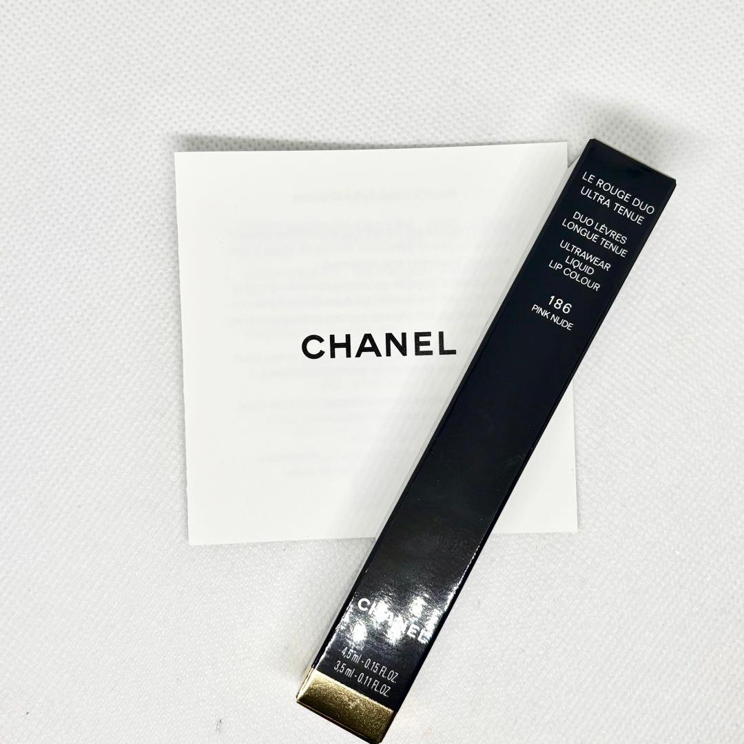 シャネル ル ルージュ デュオ ウルトラトゥニュ 186 ピンクヌード リップ