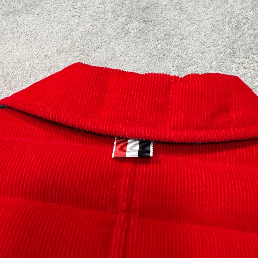 トムブラウン　コーデュロイ　ダブル　ダウンジャケット　0　金ボタン　レッド