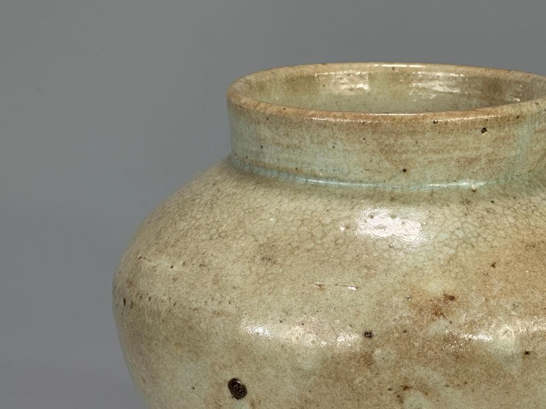 韓国美術　李朝時代　青白磁　白磁　青磁　壺　古物保証　時代物　朝鮮古美術