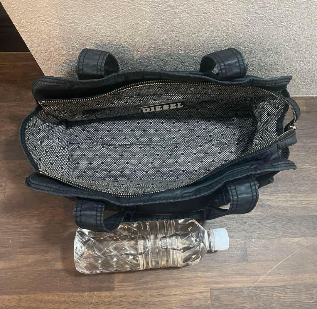 ディーゼル　アーカイブメタルロゴ　ミニボストンバッグ　y2k ハンドバッグ
