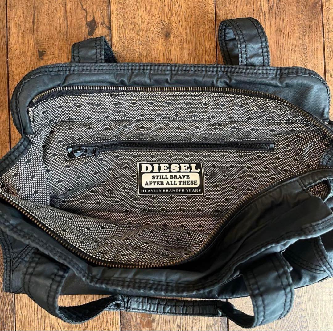 ディーゼル　アーカイブメタルロゴ　ミニボストンバッグ　y2k ハンドバッグ