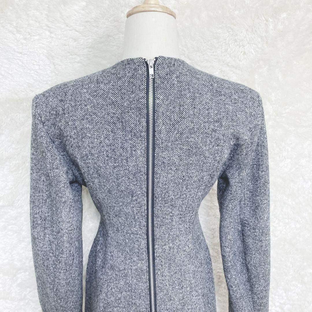 JOSEMOON CLASSIC TWEED MINI DRESS 36 グレー