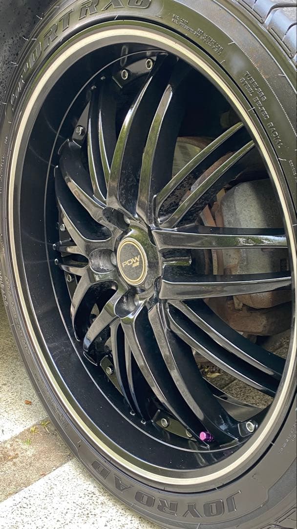 【送料込み】PDW タイヤ&アルミホイール　4本　20インチ　245/40/20